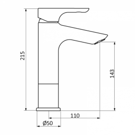 Змішувач для раковини GRB Tender одноважельний з донним клапаном хром 40539400