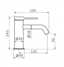 Смеситель для раковины GRB Time Male однорычажный латунь хром 47510470