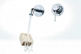 Смеситель для раковины GRB Time однорычажный настенный хром 47535470