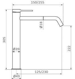 Змішувач для раковини GRB Time XXL Male змішувач латунь хром 47550470