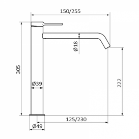 Смеситель для раковины GRB Time XXL однорычажный белый 47550471