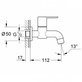 Кран для раковини Grohe BauEdge хром 20238000