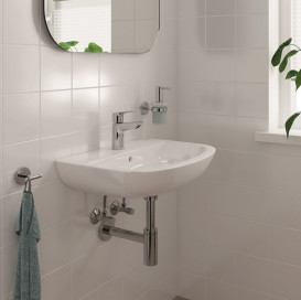 Змішувач для раковини Grohe BauLoop S-Size з натискним донним клапаном хром 23878001