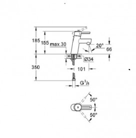Змішувач для раковини Grohe Concetto New змішувач хром 3224010E