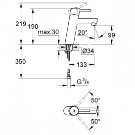 Смеситель для раковины Grohe Concetto M-Size однорычажный хром 23451001