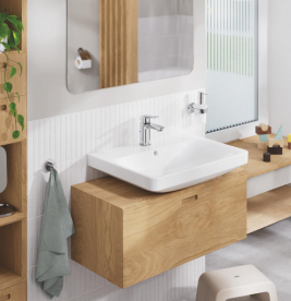 Смеситель для раковины Grohe Cubeo однорычажный с донным клапаном хром 1016940000