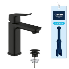 Смеситель для раковины Grohe Dice M-Size однорычажный с донным клапаном черный матовый 1018332430