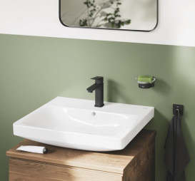 Смеситель для раковины Grohe Dice M-Size однорычажный с донным клапаном черный матовый 1018332430