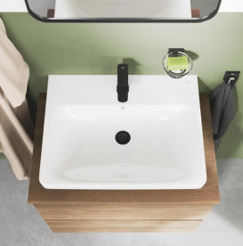 Змішувач для раковини Grohe Dice S-Size одноважільний із донним клапаном чорний матовий 1018562430