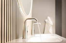 Смеситель для раковины Grohe Essence M-Size с донным клапаном суперсталь 24173DC1