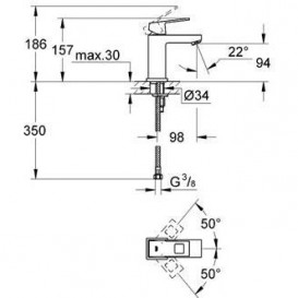 Змішувач для раковини Grohe Eurocube змішувач хром 23132000