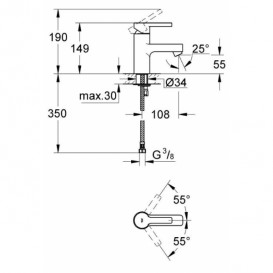 Змішувач для раковини Grohe Lineare змішувач хром 23106000