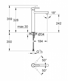 Змішувач для раковини Grohe Lineare змішувач хром 23405000