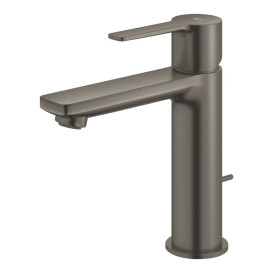 Змішувач для раковини Grohe Lineare S-Size із донним клапаном графіт темний матовий 32114AL1