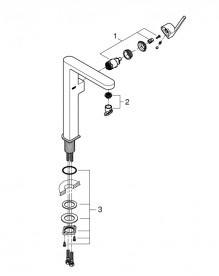 Смеситель для раковины Grohe Plus XL-Size однорычажный хром 32618003