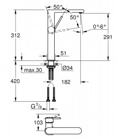 Смеситель для раковины Grohe Plus XL-Size однорычажный хром 32618003