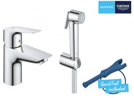 Смеситель для раковины Grohe QuickFix StartEdge с гигиеническим душем хром 23773001