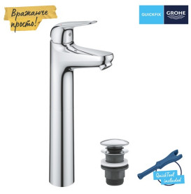 Смеситель для раковины Grohe Swift QuickFix XL-Size однорычажный с донным клапаном хром 24331001
