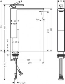 Змішувач для раковини Hansgrohe Axor Edge змішувач хром 46030000