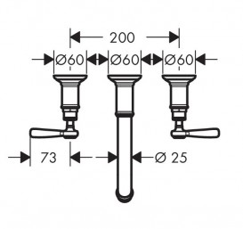 Смеситель для раковины Hansgrohe Axor Montreux шлифованный никель 16534820