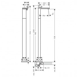Смеситель для раковины Hansgrohe Axor MyEdition чёрный матовый/чёрное стекло 47040350