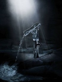 Змішувач для раковини Hansgrohe Axor Starck V зі скляним зливом хром 12114000