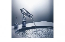 Змішувач для раковини Hansgrohe Axor Starck V зі скляним зливом хром 12115000