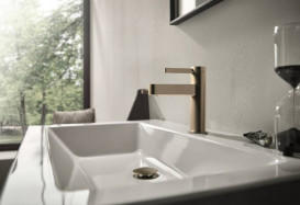 Смеситель для раковины Hansgrohe Finoris CoolStart однорычажный бронза матовая 76012140