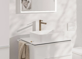 Смеситель для раковины Hansgrohe Finoris CoolStart однорычажный бронза матовая 76072140