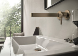 Змішувач для раковини Hansgrohe Finoris настінний бронза матова 76050140