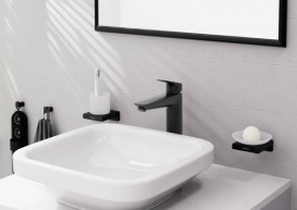 Смеситель для раковины Hansgrohe Logis однорычажный матовый черный 71091670