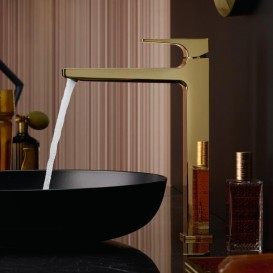 Смеситель для раковины Hansgrohe Metropol 260 с донным клапаном однорычажный полированное золото 32512990