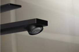 Змішувач для раковини Hansgrohe Rebris E CoolStart одноважільний зі зливним гарнітуром чорний матовий 72559670