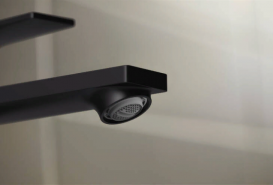 Змішувач для раковини Hansgrohe Rebris E CoolStart одноважільний чорний матовий 72560670