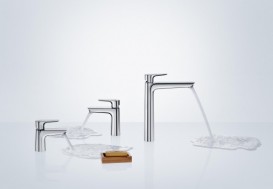 Змішувач для раковини Hansgrohe Talis E CoolStart змішувач поліроване золото 71714990