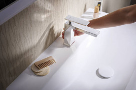 Смеситель для раковины Hansgrohe Tecturis E однорычажный с донным клапаном хром 73014000