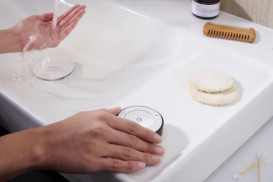 Змішувач для раковини Hansgrohe Tecturis E на 2 отвори з донним клапаном матовий чорний 73053670