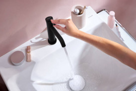 Змішувач для раковини Hansgrohe Tecturis S одноважільний матовий чорний 73312670