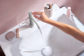 Змішувач для раковини Hansgrohe Tecturis S матовий одноважільний білий 73312700