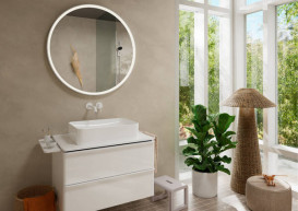 Смеситель для раковины Hansgrohe Tecturis S однорычажный настенный матовый белый 73351700