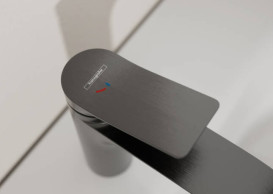 Змішувач для раковини Hansgrohe Vivenis CoolStart одноважільний чорний матовий хром 75014340