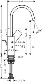 Змішувач для раковини Hansgrohe Vivenis із донним клапаном чорний матовий хром 75030340