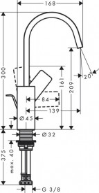 Смеситель для раковины Hansgrohe Vivenis с донным клапаном белый матовый 75030700