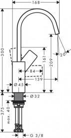 Смеситель для раковины Hansgrohe Vivenis однорычажный хром 75032000
