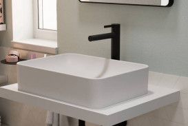 Смеситель для раковины Hansgrohe Zesis S CoolStart с донным клапаном черный матовый 74730670