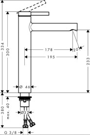 Змішувач для раковини Hansgrohe Zesis S CoolStart з донним клапаном хром 74732000