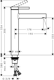 Змішувач для раковини Hansgrohe Zesis S CoolStart із донним клапаном матовий чорний 74732670
