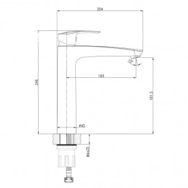 Змішувач для раковини Imprese Blatna одноважільний хром 05185H