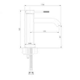 Смеситель для раковины Imprese Brenta однорычажный графит ZMK091908010