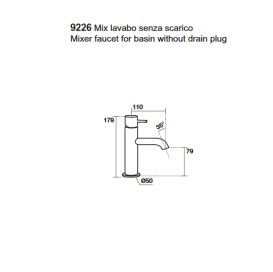 Смеситель для раковины Kerasan Nolita однорычажный хром 922690
